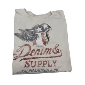 Ralph Lauren Denim & Supply vintage biker  motorcycle short sleeve T-shirt XXL